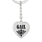 Gail v01 - Heart Pendant Luxury Keychain