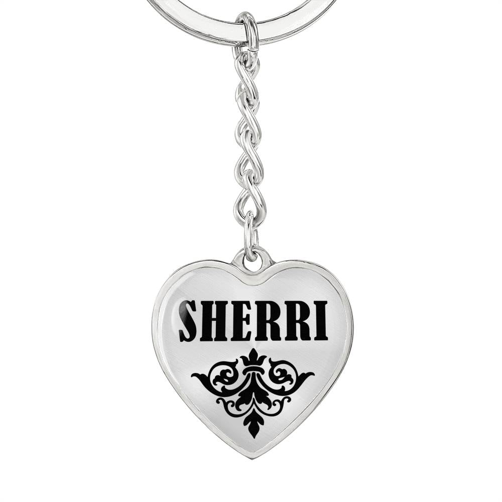 Sherri v01 - Heart Pendant Luxury Keychain