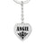 Angie v01 - Heart Pendant Luxury Keychain