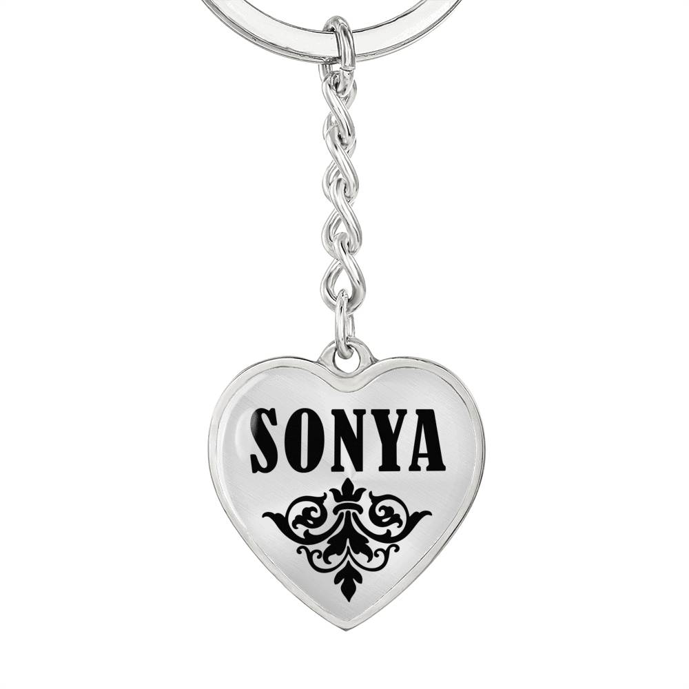 Sonya v01 - Heart Pendant Luxury Keychain