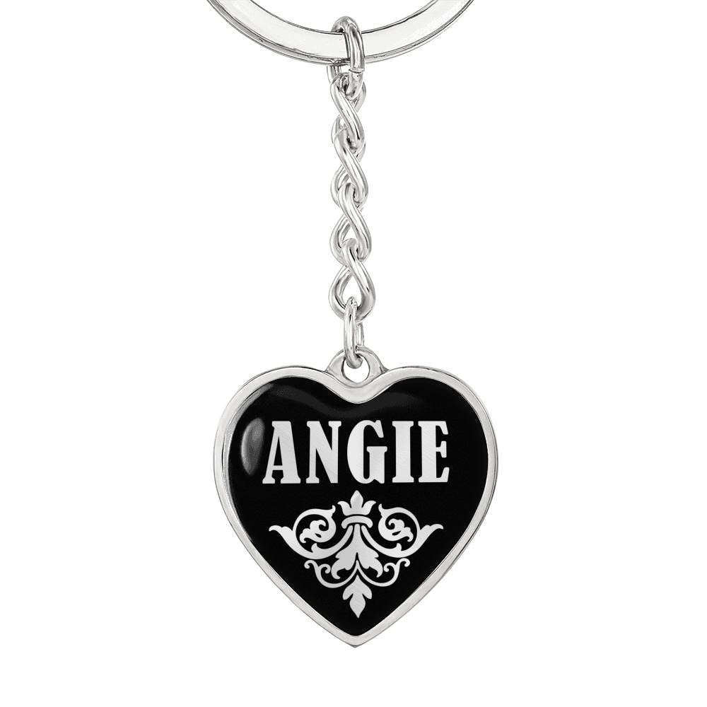 Angie v02 - Heart Pendant Luxury Keychain