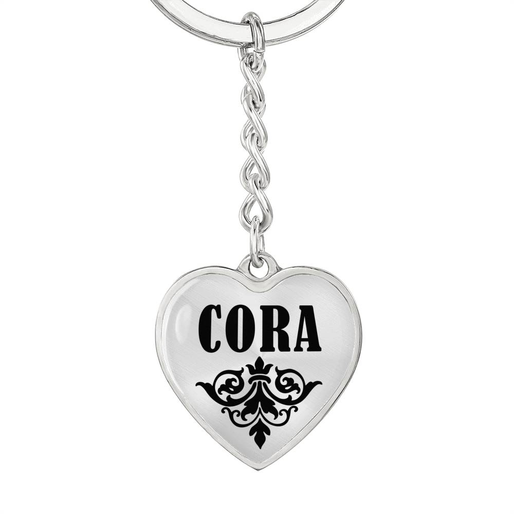 Cora v01 - Heart Pendant Luxury Keychain