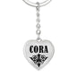 Cora v01 - Heart Pendant Luxury Keychain