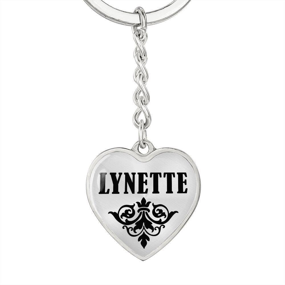 Lynette  v01 - Heart Pendant Luxury Keychain
