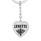 Lynette  v01 - Heart Pendant Luxury Keychain