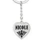 Nicole v01 - Heart Pendant Luxury Keychain
