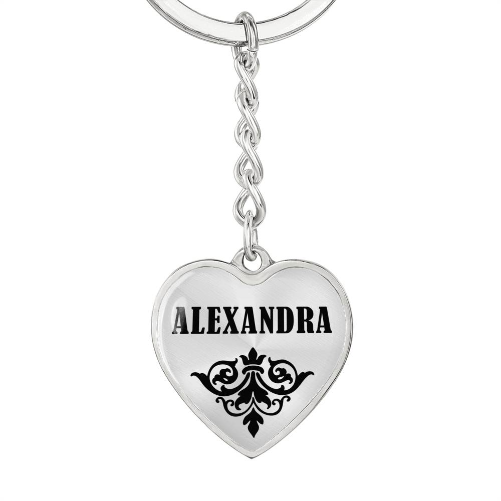 Alexandra v01 - Heart Pendant Luxury Keychain