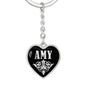 Amy v02 - Heart Pendant Luxury Keychain