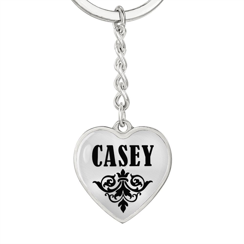 Casey  v01 - Heart Pendant Luxury Keychain