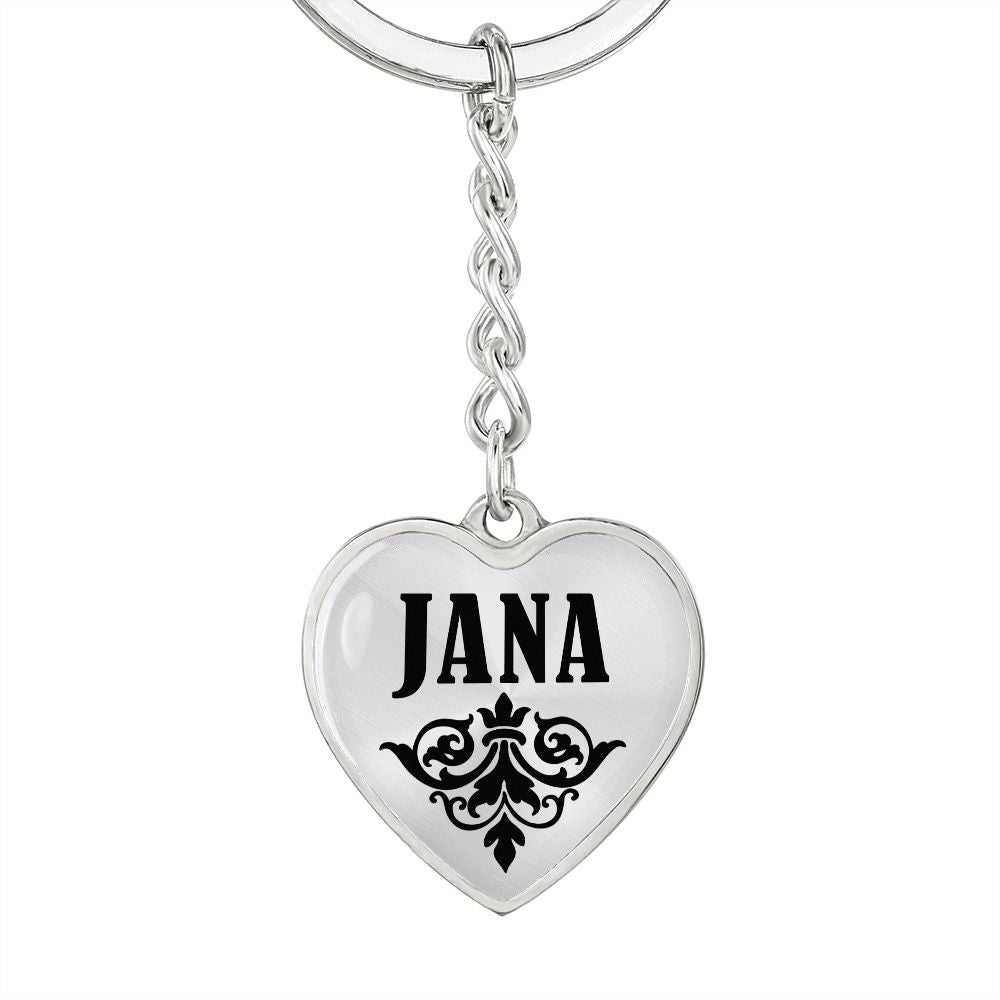 Jana  v01 - Heart Pendant Luxury Keychain