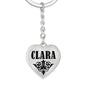 Clara v01 - Heart Pendant Luxury Keychain