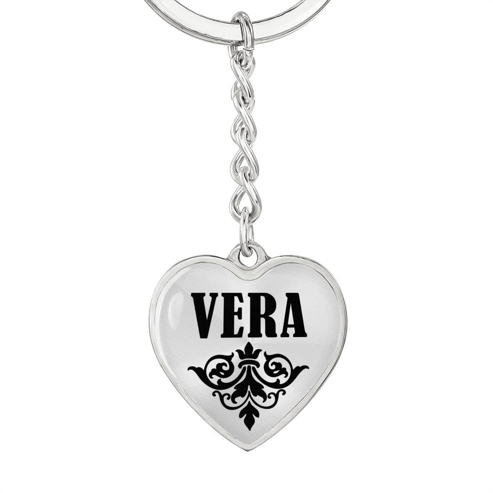 Vera v01 - Heart Pendant Luxury Keychain