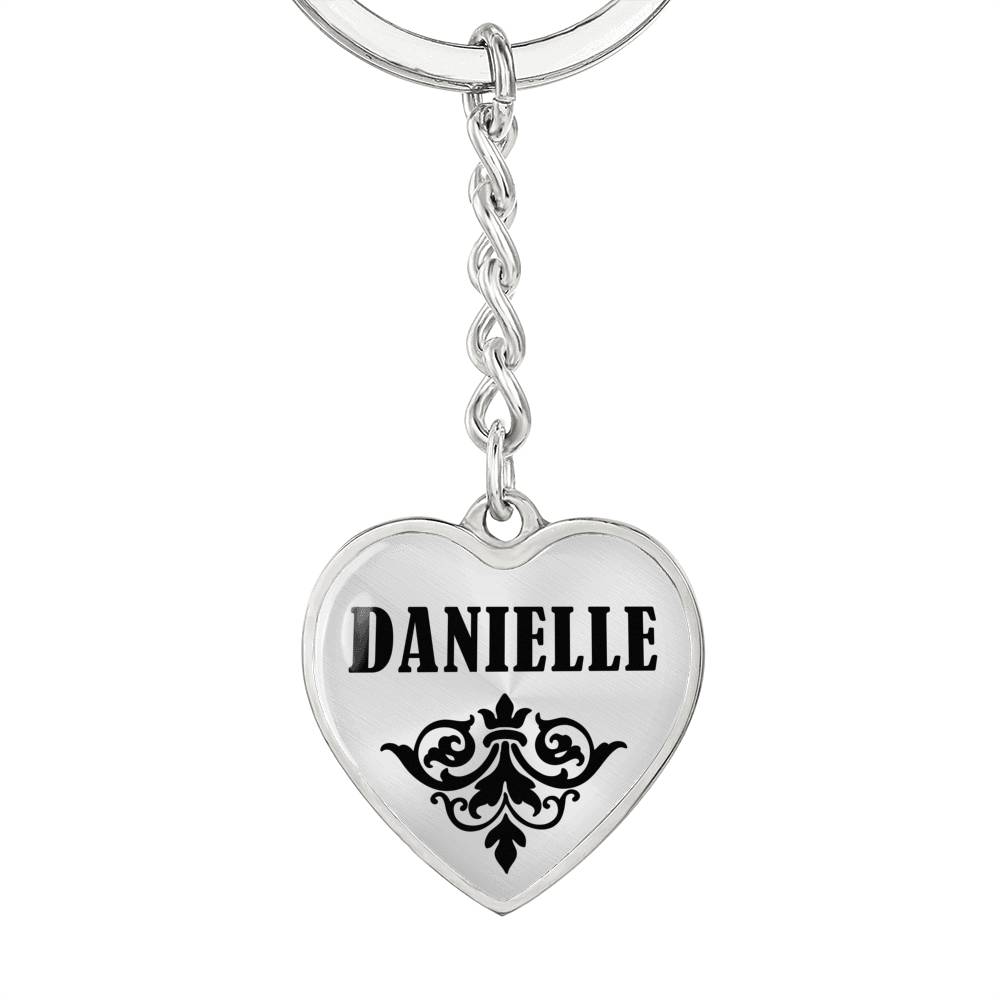 Danielle v01 - Heart Pendant Luxury Keychain