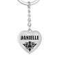 Danielle v01 - Heart Pendant Luxury Keychain