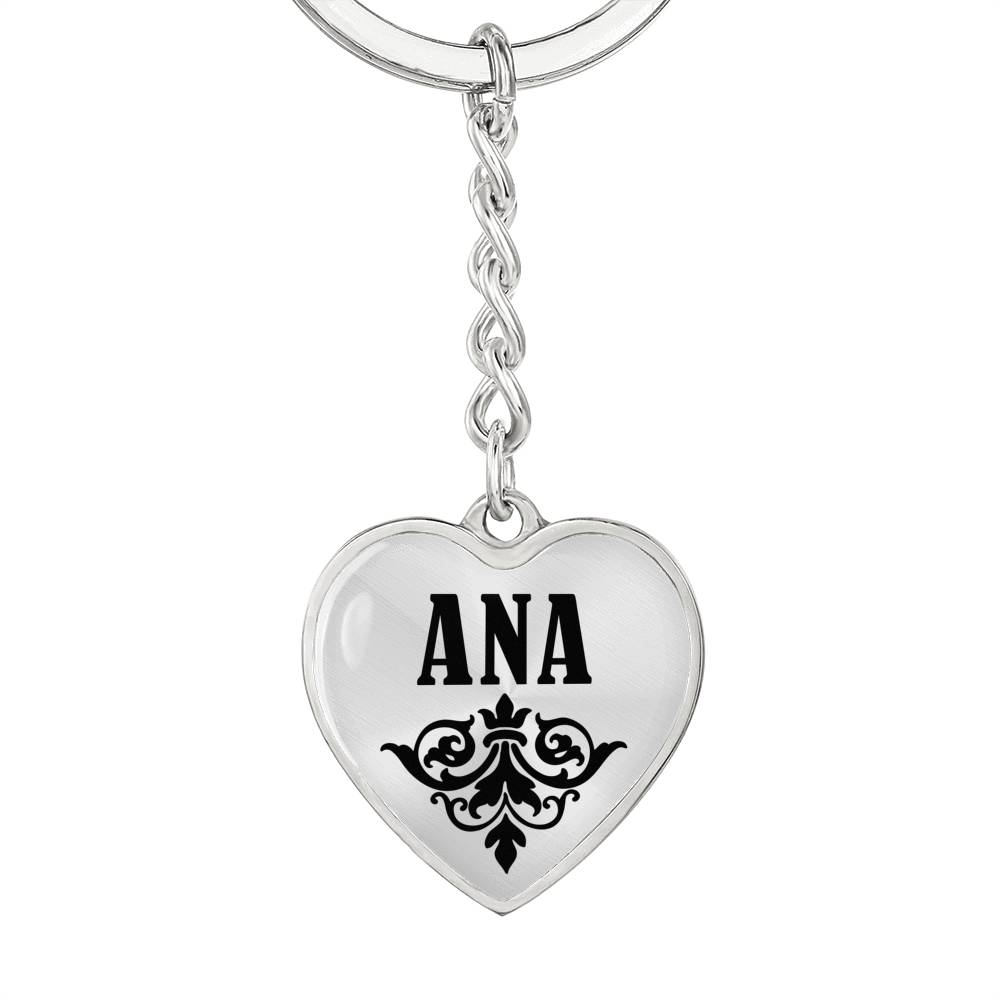 Ana v01 - Heart Pendant Luxury Keychain