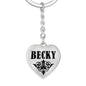 Becky v01 - Heart Pendant Luxury Keychain