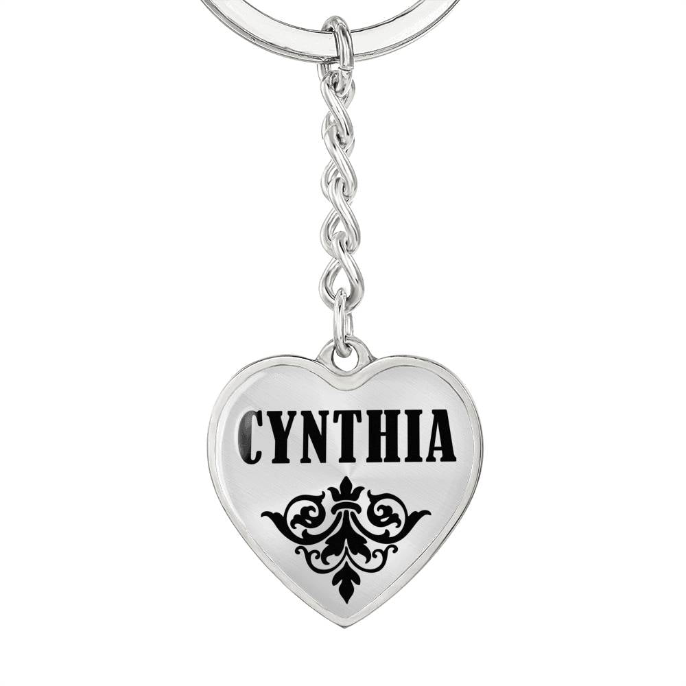 Cynthia v01 - Heart Pendant Luxury Keychain