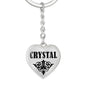 Crystal v01 - Heart Pendant Luxury Keychain