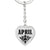 April v01 - Heart Pendant Luxury Keychain