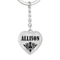 Allison v01 - Heart Pendant Luxury Keychain