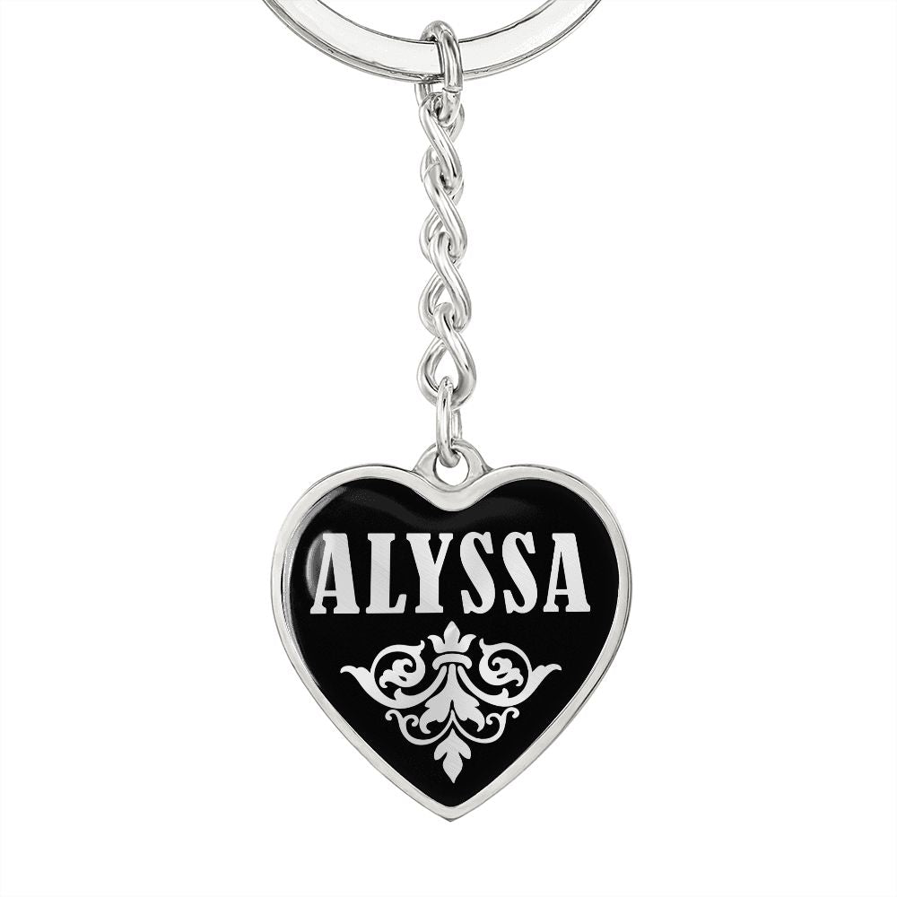 Alyssa v02 - Heart Pendant Luxury Keychain