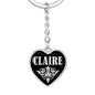 Claire v02 - Heart Pendant Luxury Keychain