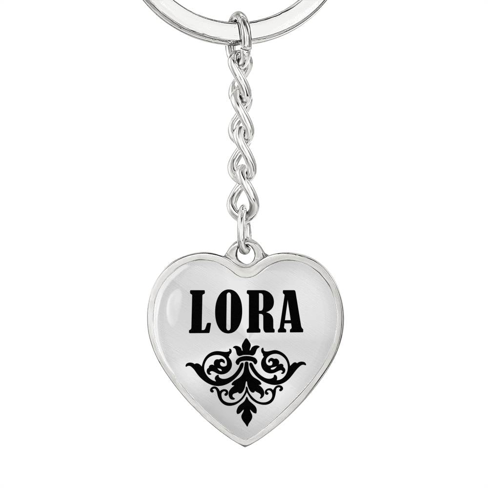 Lora v01 - Heart Pendant Luxury Keychain