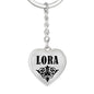 Lora v01 - Heart Pendant Luxury Keychain