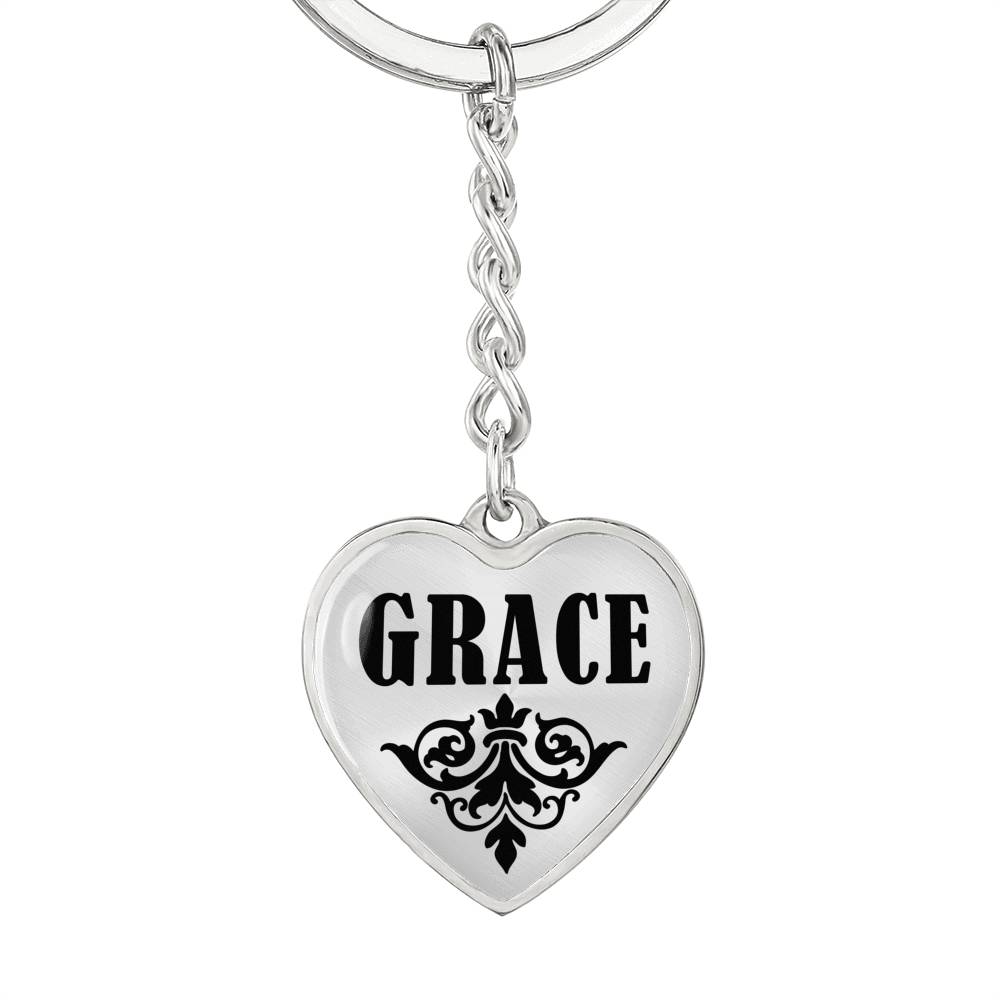 Grace v01 - Heart Pendant Luxury Keychain