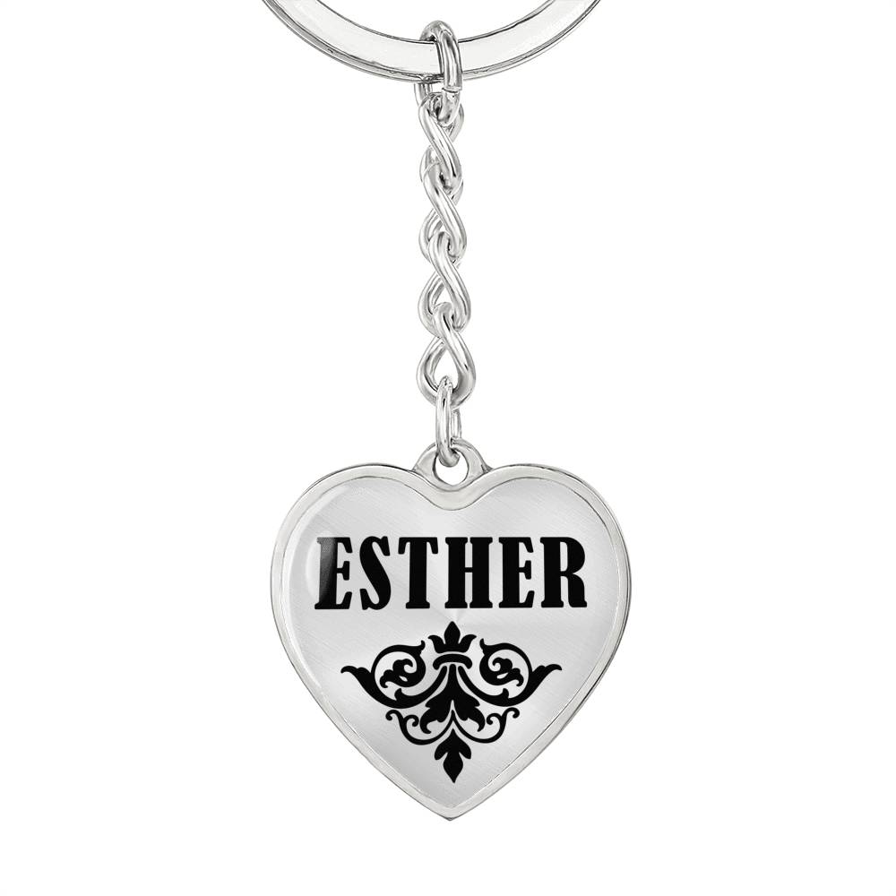 Esther v01 - Heart Pendant Luxury Keychain