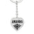 Amanda v01 - Heart Pendant Luxury Keychain