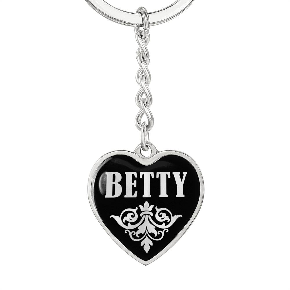 Betty v02 - Heart Pendant Luxury Keychain