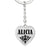 Alicia v01 - Heart Pendant Luxury Keychain