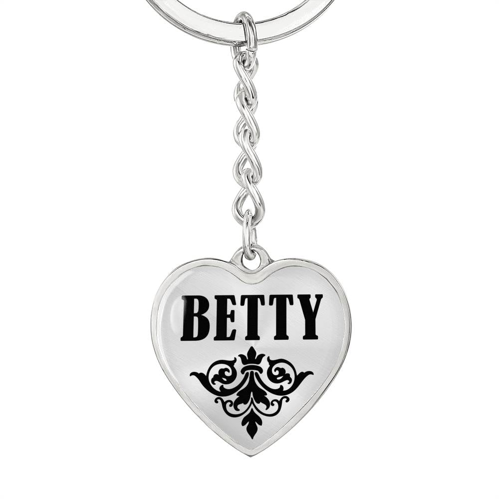 Betty v01 - Heart Pendant Luxury Keychain