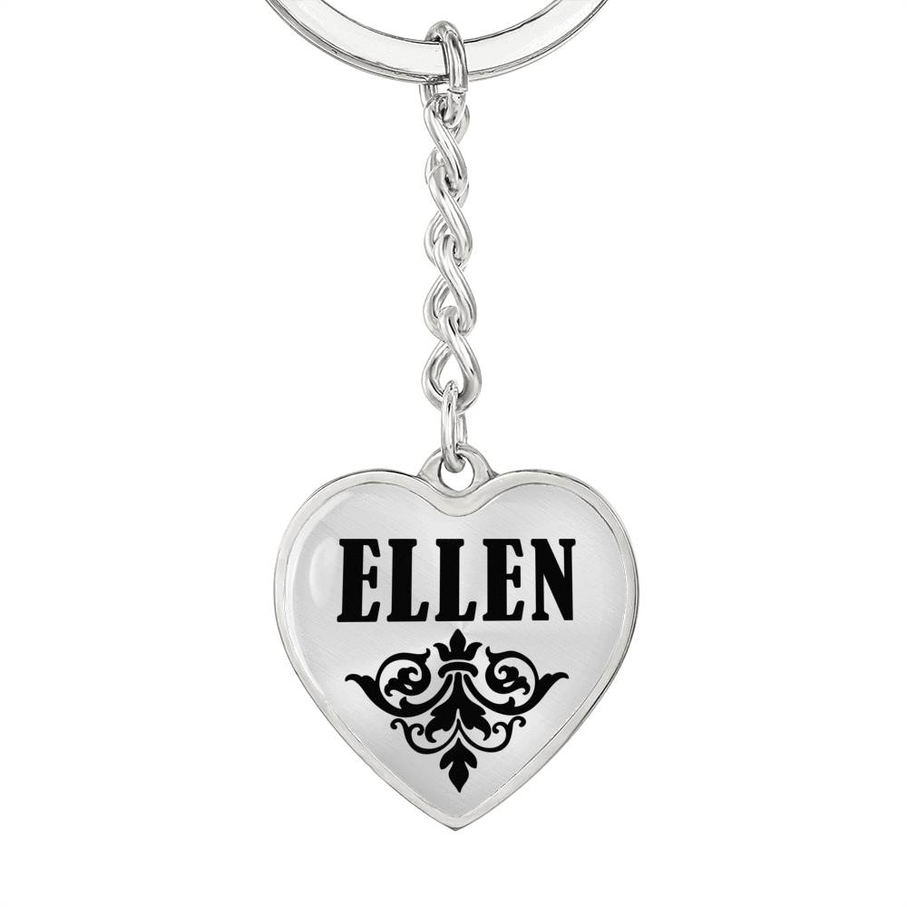 Ellen v01 - Heart Pendant Luxury Keychain