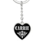 Carrie v02 - Heart Pendant Luxury Keychain