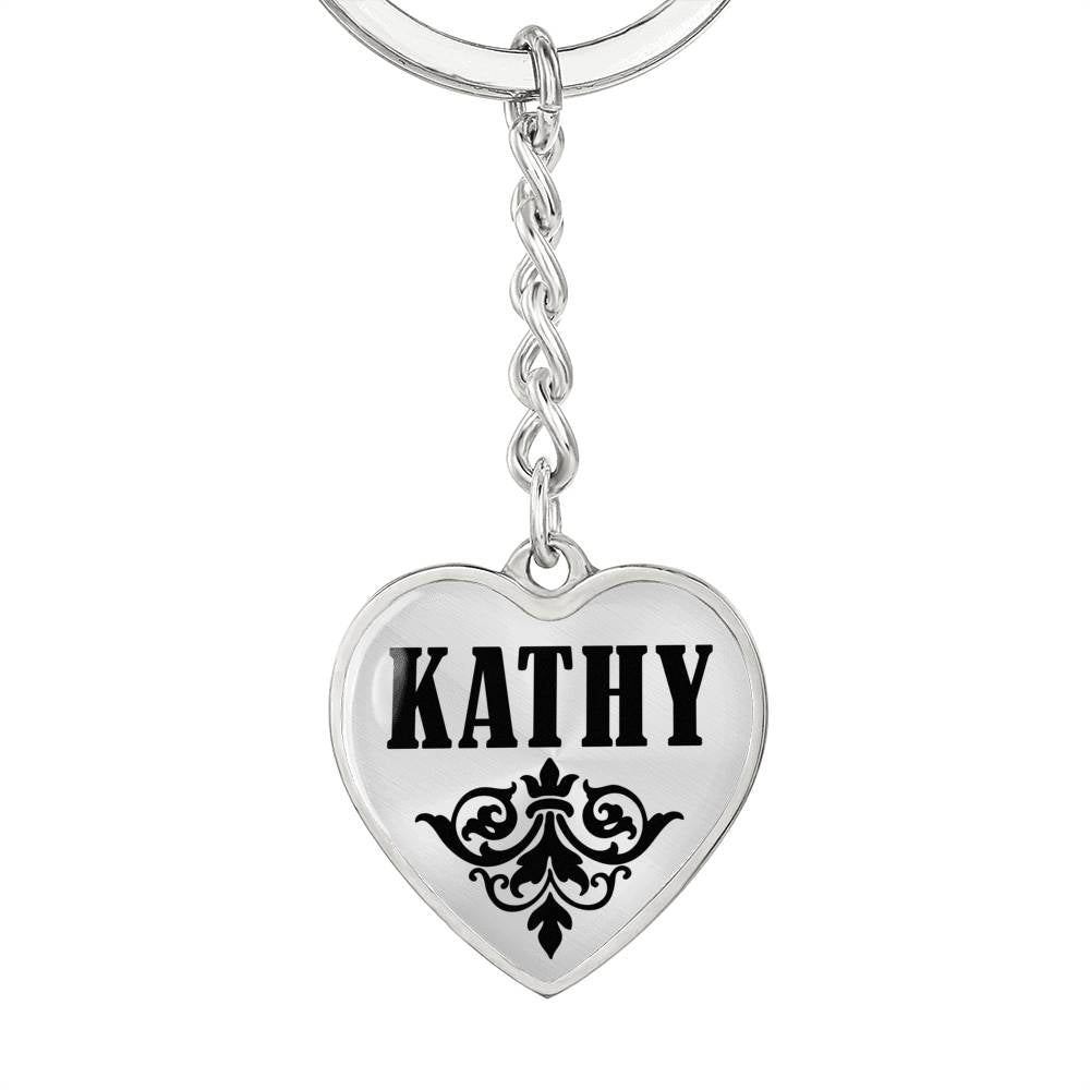 Kathy v01 - Heart Pendant Luxury Keychain
