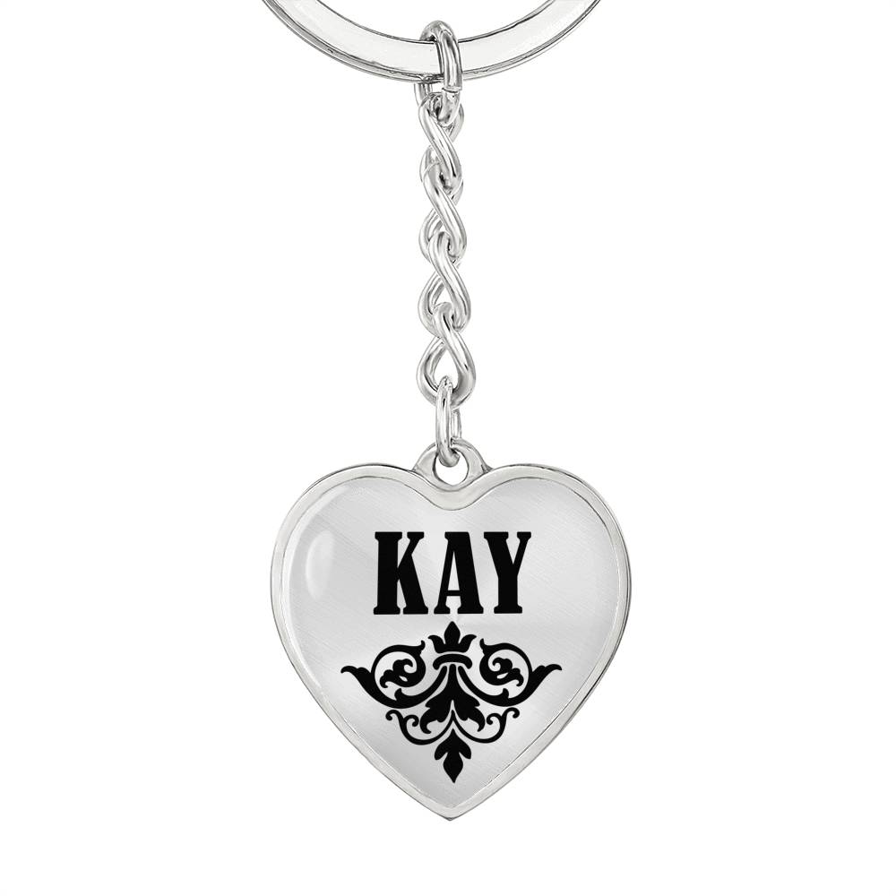 Kay v01 - Heart Pendant Luxury Keychain
