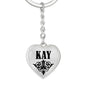 Kay v01 - Heart Pendant Luxury Keychain