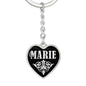 Marie v02 - Heart Pendant Luxury Keychain