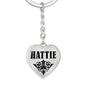 Hattie v01 - Heart Pendant Luxury Keychain