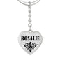 Rosalie v01 - Heart Pendant Luxury Keychain