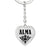 Alma v01 - Heart Pendant Luxury Keychain