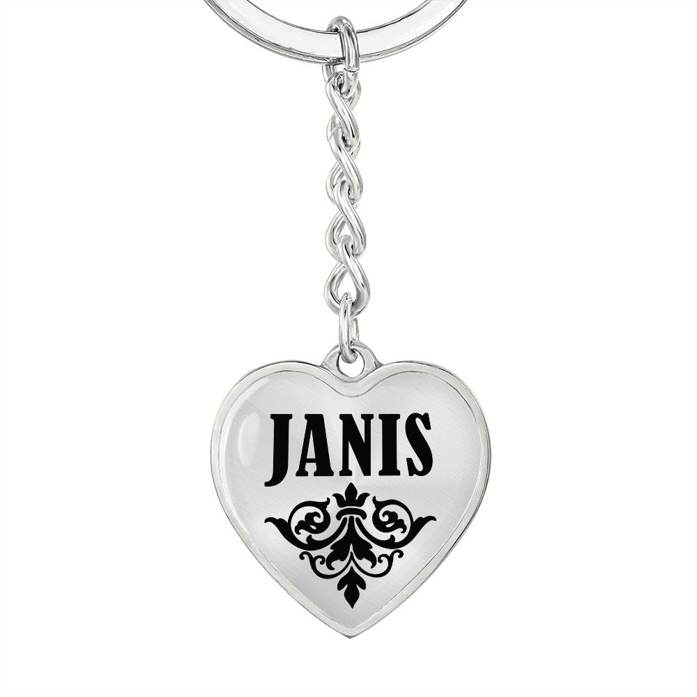 Janis  v01 - Heart Pendant Luxury Keychain