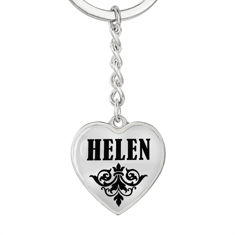 Helen v01 - Heart Pendant Luxury Keychain