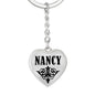 Nancy v01 - Heart Pendant Luxury Keychain