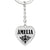 Amelia v01 - Heart Pendant Luxury Keychain