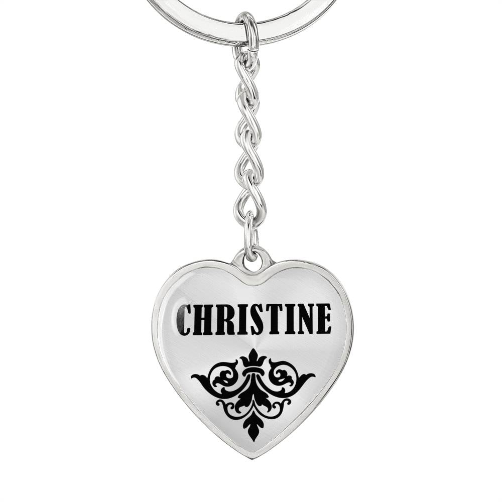Christine v01 - Heart Pendant Luxury Keychain