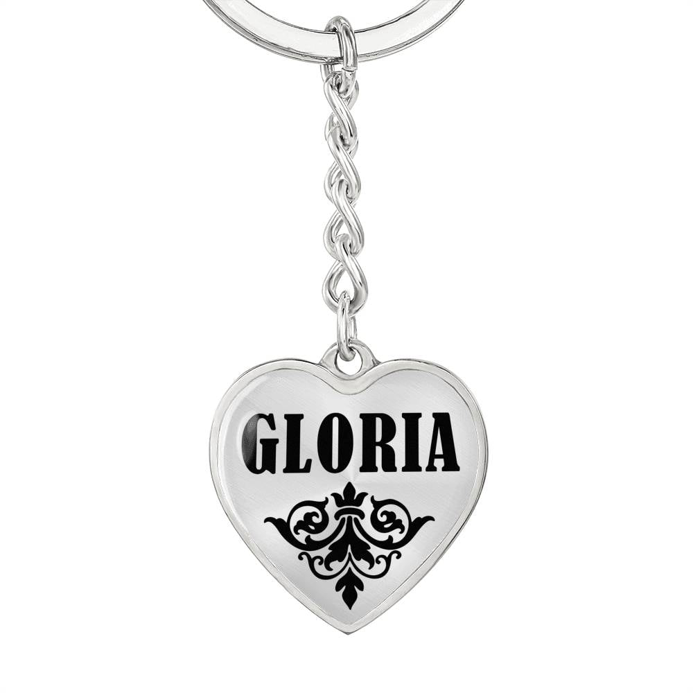 Gloria v01 - Heart Pendant Luxury Keychain