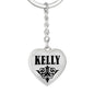 Kelly v01 - Heart Pendant Luxury Keychain